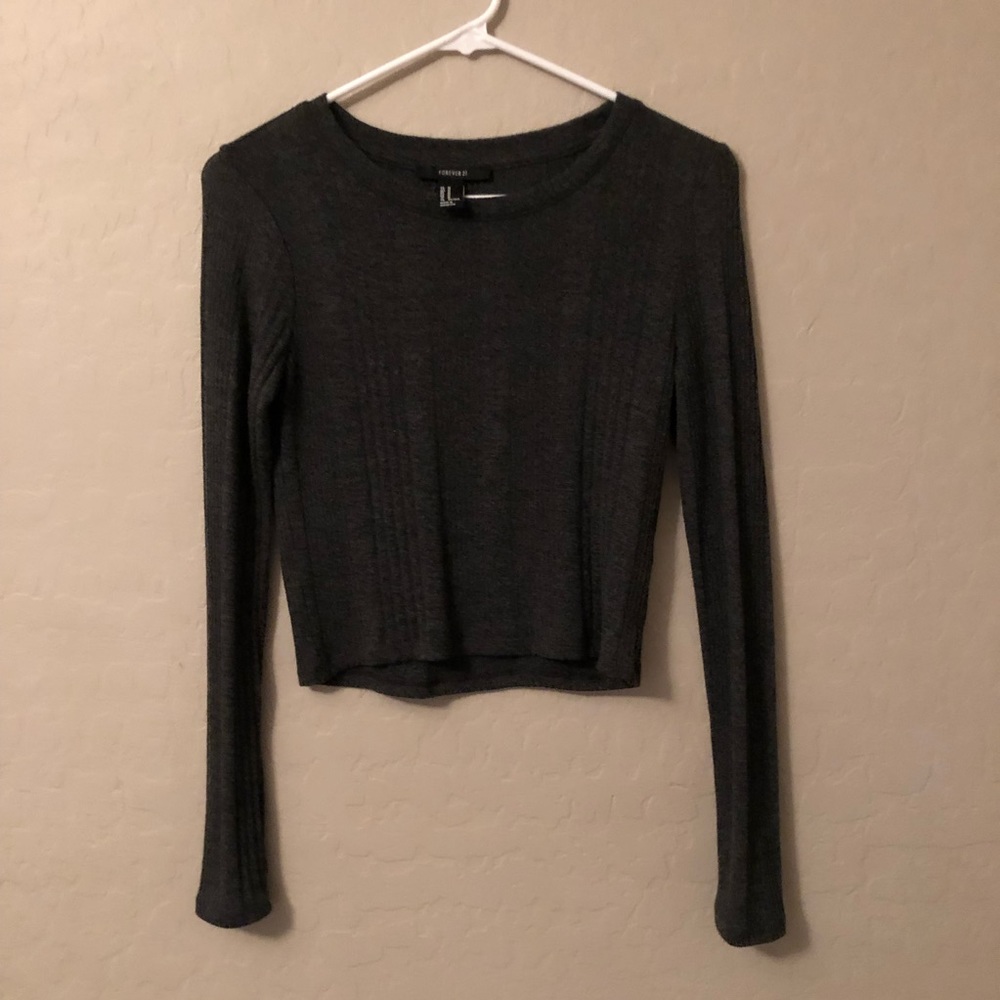 ribbed long sleeve shirt